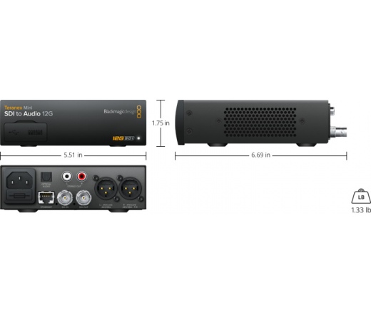 BLACKMAGIC DESIGN Teranex Mini - SDI to Audio 12G CONVNTRM/CA/SDIAU